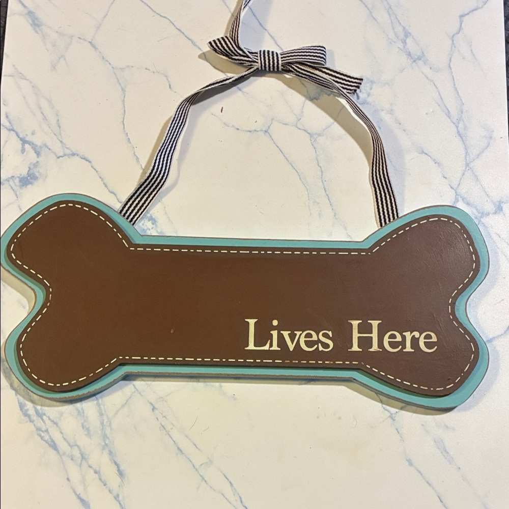Hobby Lobby Brown Dog Bone Hanging Decor-Can Add Dogs Name w/chalk